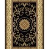 KM Home CLOSEOUT! 1419/1320/BLACK Navelli Black 3'3 X 5'4 Area Rug