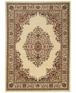 KM Home 1595/IVORY/5PCT Tuscany Kerman Ivory Set Area Rug