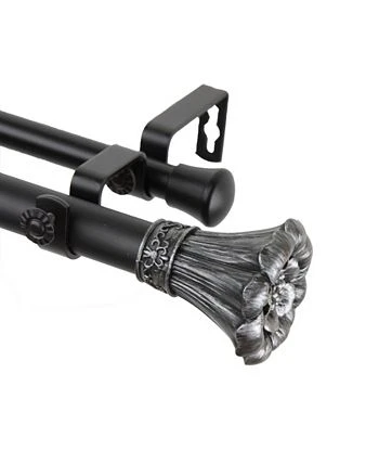 Rod Desyne Blossom Double Curtain Rod 1 OD 48-84 Inch 4 Rod Desyne Blossom Double Curtain Rod 1 OD 48-84 Inch - Image 2