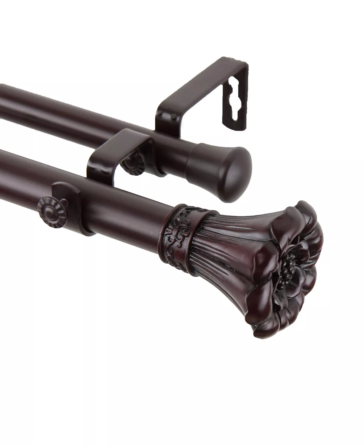 Rod Desyne Blossom Double Curtain Rod 1 OD 66-120 Inch 6 Rod Desyne Blossom Double Curtain Rod 1 OD 66-120 Inch - Image 4