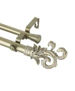 Rod Desyne Plume Double Curtain Rod 1 OD 28-48 Inch -Chic Home Store 16550073 fpx