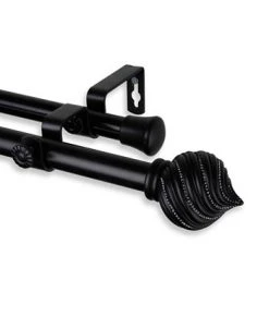 Rod Desyne Bisque Double Curtain Rod 0.8125 Diameter 48 - 84 -Chic Home Store 16550201 fpx