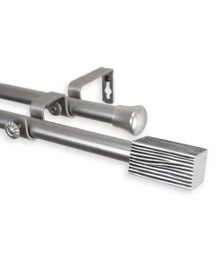 Rod Desyne Alder Double Curtain Rod 13/16 Inch Dia 48-84 Inch 19 Rod Desyne Alder Double Curtain Rod 13/16 Inch Dia 48-84 Inch -Chic Home Store 16550462 fpx