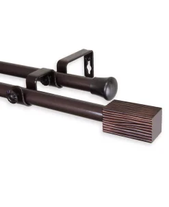 Rod Desyne Alder Double Curtain Rod 13/16 Inch Dia 48-84 Inch 20 Rod Desyne Alder Double Curtain Rod 13/16 Inch Dia 48-84 Inch -Chic Home Store 16550466 fpx