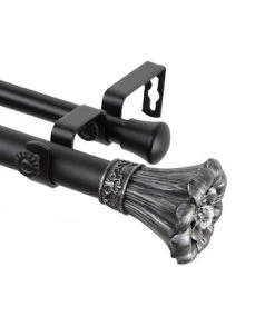 Rod Desyne Blossom Double Curtain Rod 1 OD 160-240 Inch -Chic Home Store 16550520 fpx