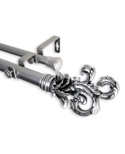 Rod Desyne Plume Double Curtain Rod 1 OD 28-48 Inch -Chic Home Store 16550562 fpx
