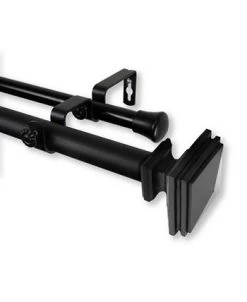 Rod Desyne Bedpost Double Curtain Rod 1 OD 28-48 Inch -Chic Home Store 16550681 fpx
