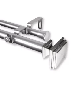 Rod Desyne Bedpost Double Curtain Rod 1 OD 120-170 Inch -Chic Home Store 16550692 fpx
