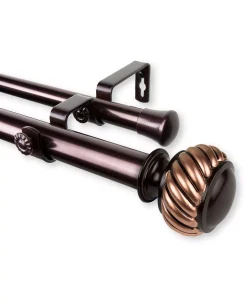 Rod Desyne Baldir Double Curtain Rod 1 OD 120-170 Inch -Chic Home Store 16551001 fpx