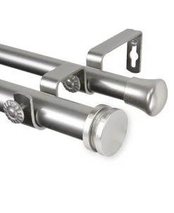 Rod Desyne Bun Double Curtain Rod 1 OD 160-240 Inch 18 Rod Desyne Bun Double Curtain Rod 1 OD 160-240 Inch -Chic Home Store 16551061 fpx