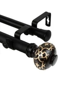 Rod Desyne Maple Double Curtain Rod 1 OD 120-170 Inch -Chic Home Store 16551074 fpx