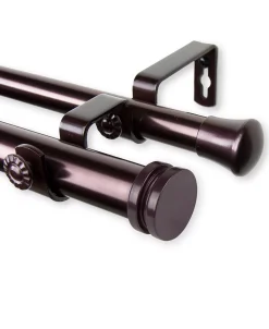 Rod Desyne Bun Double Curtain Rod 1 OD 160-240 Inch 21 Rod Desyne Bun Double Curtain Rod 1 OD 160-240 Inch -Chic Home Store 16551095 fpx