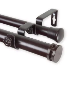 Rod Desyne Bun Double Curtain Rod 1 OD 160-240 Inch 20 Rod Desyne Bun Double Curtain Rod 1 OD 160-240 Inch -Chic Home Store 16551140 fpx