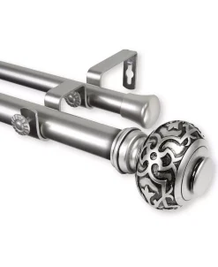 Rod Desyne Maple Double Curtain Rod 1 OD 120-170 Inch -Chic Home Store 16551143 fpx