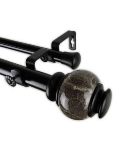 Rod Desyne Marble Double Curtain Rod 1 OD 66-120 Inch 14 Rod Desyne Marble Double Curtain Rod 1 OD 66-120 Inch -Chic Home Store 16551263 fpx