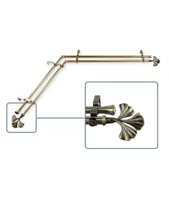 Rod Desyne Fortune Double Corner Curtain Rod 13/16 Inch Dia 48-84 Inch 20 Rod Desyne Fortune Double Corner Curtain Rod 13/16 Inch Dia 48-84 Inch -Chic Home Store 16551540 fpx