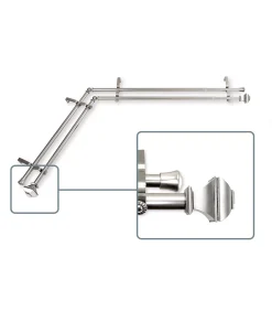 Rod Desyne Marion Corner Window Double Curtain Rod 0.8125 Diameter 66 - 120 -Chic Home Store 16551573 fpx