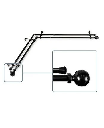 Rod Desyne Arman Corner Window Double Curtain Rod 0.8125 Diameter 28 - 48 4 Rod Desyne Arman Corner Window Double Curtain Rod 0.8125 Diameter 28 - 48 - Image 2