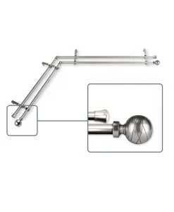 Rod Desyne Arman Corner Window Double Curtain Rod 0.8125 Diameter 48 - 84 19 Rod Desyne Arman Corner Window Double Curtain Rod 0.8125 Diameter 48 - 84 -Chic Home Store 16551606 fpx