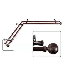 Rod Desyne Arman Corner Window Double Curtain Rod 0.8125 Diameter 28 - 48 20 Rod Desyne Arman Corner Window Double Curtain Rod 0.8125 Diameter 28 - 48 -Chic Home Store 16551609 fpx