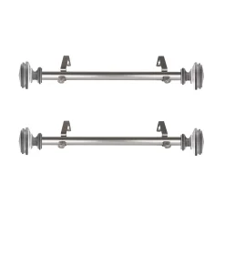 Rod Desyne Bedpost 1 Side Curtain Rod 12-20 (Set Of 2) -Chic Home Store 16551901 fpx