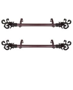 Rod Desyne Plume 1 Side Curtain Rod 12-20 (Set Of 2) -Chic Home Store 16552096 fpx