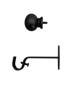 Elrene Farmhouse Adjustable 28-48 Curtain Rod With Ball Finials -Chic Home Store 16646680 fpx