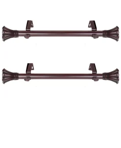 Rod Desyne Blossom 1 Side Curtain Rod 12-20 (Set Of 2) -Chic Home Store 16687262 fpx