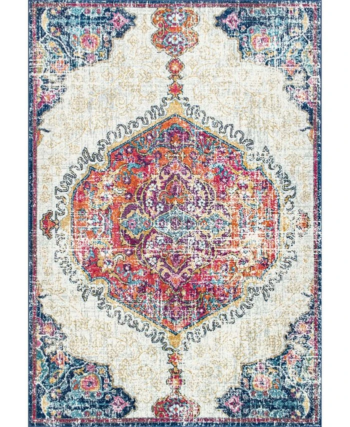 NuLOOM Bodrum Vintage-Inspired Medallion Maranda 6'7 X 9' Area Rug 3 NuLOOM Bodrum Vintage-Inspired Medallion Maranda 6'7 X 9' Area Rug
