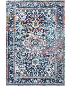 NuLOOM Bodrum Persian Vintage-Inspired Raylene Blue 6'7 X 9' Area Rug