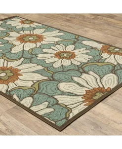 JHB Design Negril NEG05 Blue 6'7 X 9'6 Area Rug -Chic Home Store 17198315 fpx