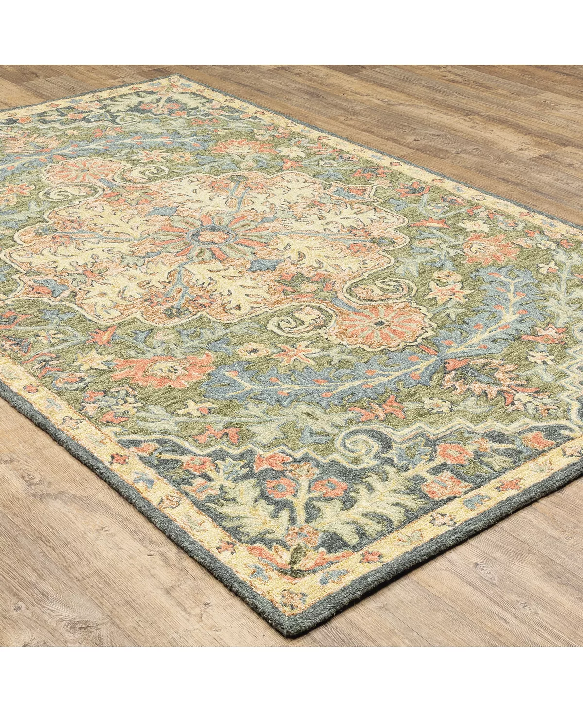 JHB Design Garden GAR01 Blue 5' X 8' Area Rug 7 JHB Design Garden GAR01 Blue 5' X 8' Area Rug - Image 5