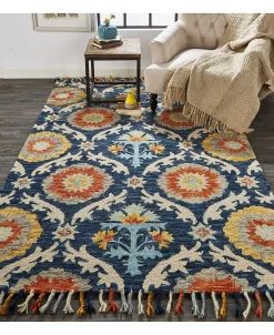 Simply Woven Aedlina R8673 Ocean 5' X 8' Area Rug -Chic Home Store 17233437 fpx