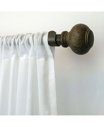 Elrene Rhinebeck Rustic Faux Wood 24-48 Adjustable Curtain Rod 4 Elrene Rhinebeck Rustic Faux Wood 24-48 Adjustable Curtain Rod - Image 2