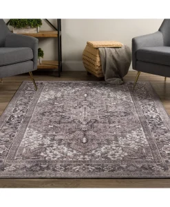 D Style Tovia TOV03 Red 3'3 X 5'3 Area Rug -Chic Home Store 17371166 fpx