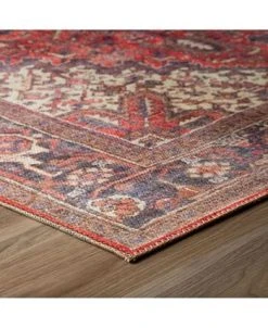 D Style Tovia TOV03 Red 2'3 X 7'7 Runner Rug -Chic Home Store 17371248 fpx