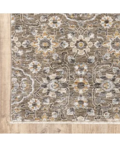 JHB Design Kumar Kum09 Gray And Tan 6'7 X 9'6 Area Rug -Chic Home Store 17382967 fpx