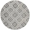 Safavieh Abstract 202 Ivory And Onyx 6' X 6' Round Area Rug