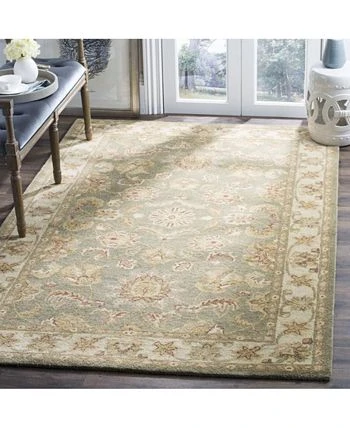 Safavieh Antiquity At313 Green And Gold 7'6 X 9'6 Area Rug 4 Safavieh Antiquity At313 Green And Gold 7'6 X 9'6 Area Rug - Image 2