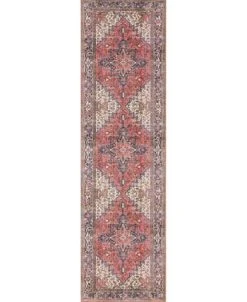 D Style Tovia TOV03 Red 2'3 X 7'7 Runner Rug -Chic Home Store 17459529 fpx 1