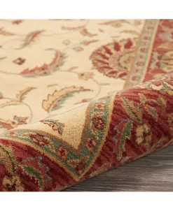 Nourison Living Treasures LI04 Ivory And Red 2'6 X 12' Runner Rug -Chic Home Store 17508713 fpx