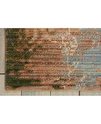 Nourison Rhapsody RH016 Ocean 5'6 X 8' Area Rug 5 Nourison Rhapsody RH016 Ocean 5'6 X 8' Area Rug - Image 3
