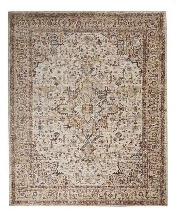 KM Home Taza Heriz TAZ02 Ivory 8'3 X 11'6 Area Rug 3 KM Home Taza Heriz TAZ02 Ivory 8'3 X 11'6 Area Rug