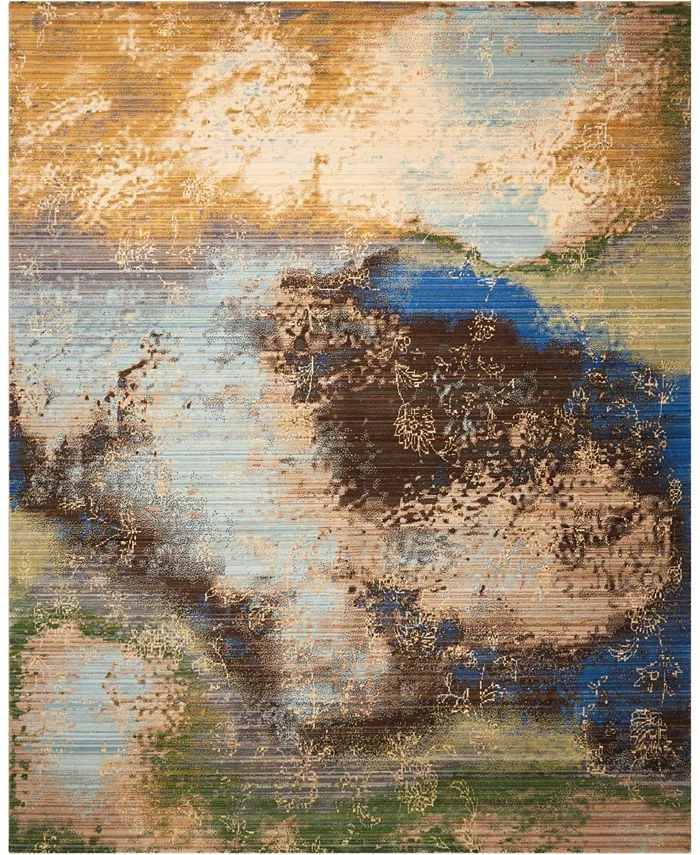 Nourison Rhapsody RH016 Ocean 5'6 X 8' Area Rug 3 Nourison Rhapsody RH016 Ocean 5'6 X 8' Area Rug