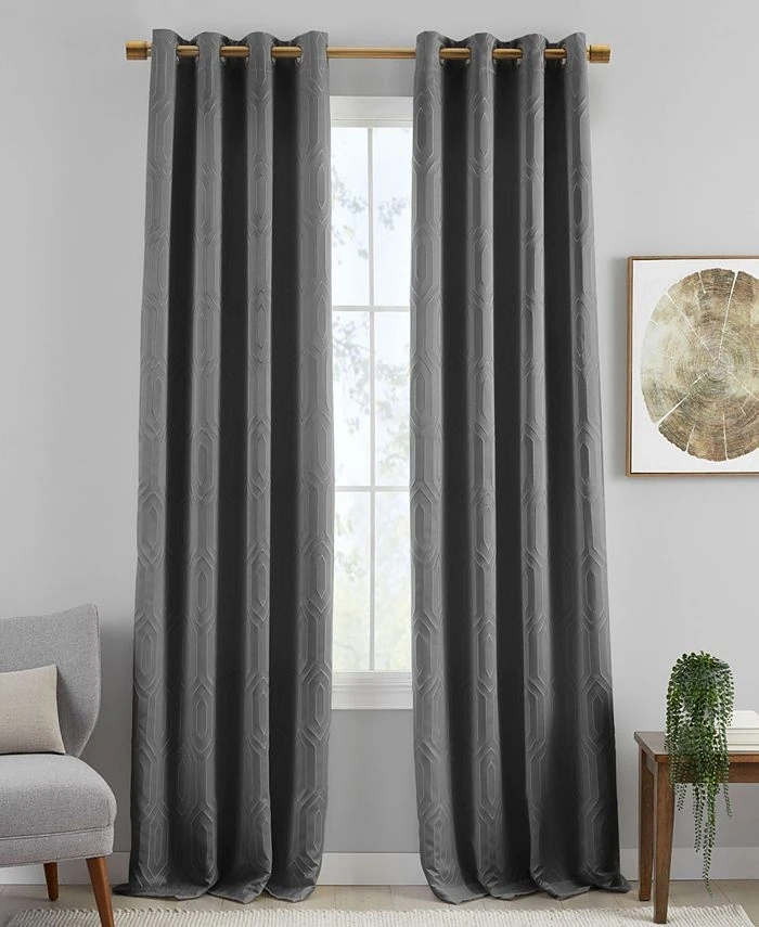 Elrene Huxley Geometric 52 X 84 Blackout Curtain Panel 3 Elrene Huxley Geometric 52 X 84 Blackout Curtain Panel