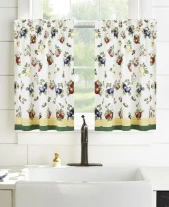 Villeroy & Boch French Garden 30 X 24 Tier Curtain Set