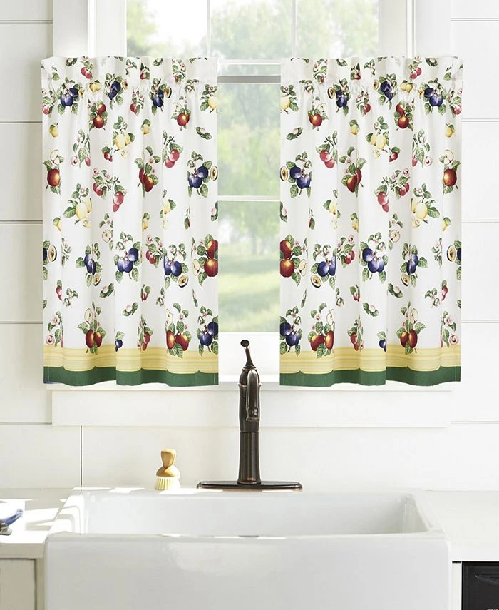 Villeroy & Boch French Garden 30 X 24 Tier Curtain Set 3 Villeroy & Boch French Garden 30 X 24 Tier Curtain Set