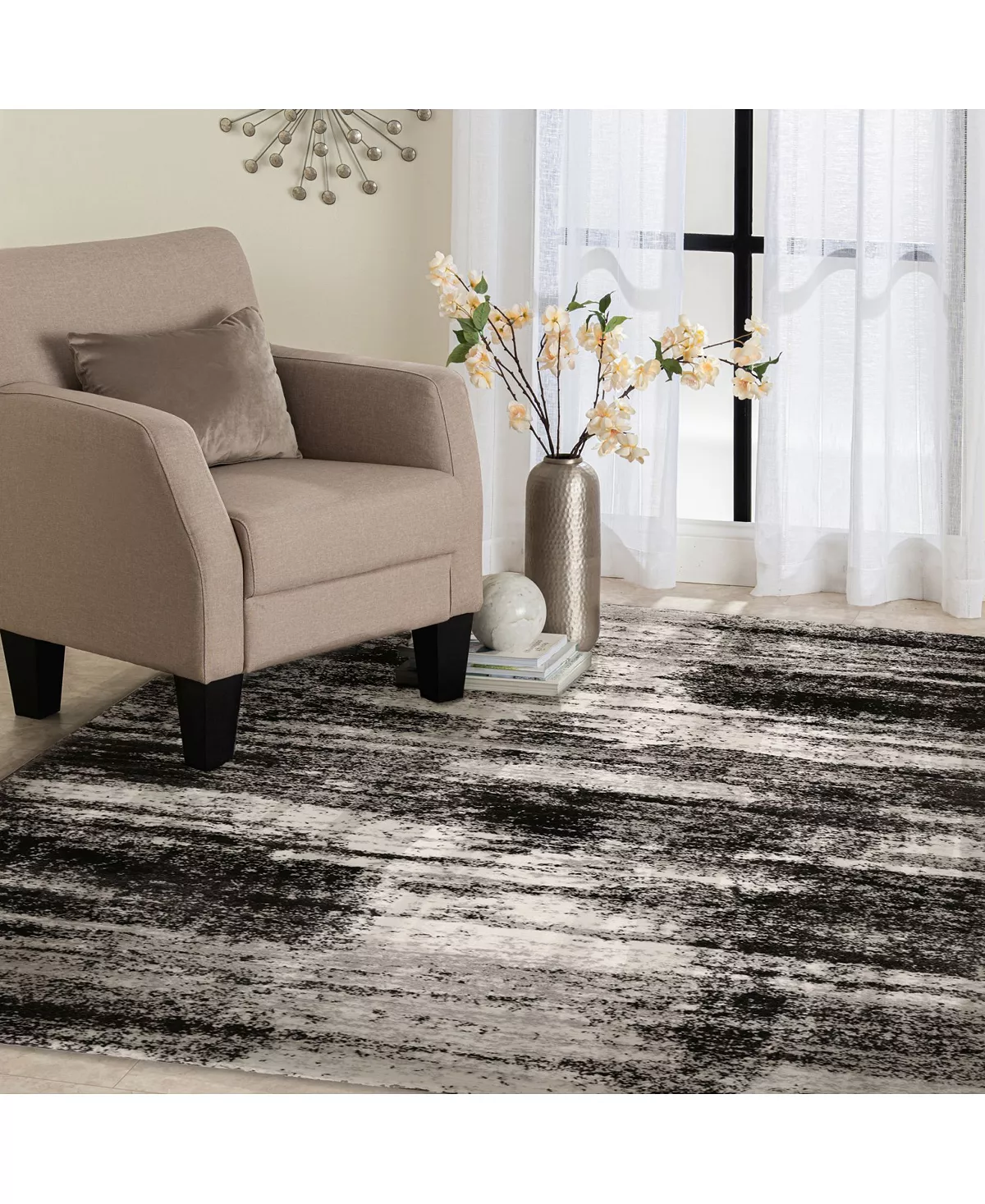 KM Home Leisure Haven Shadow 2'3 X 7'7 Runner Area Rug 8 KM Home Leisure Haven Shadow 2'3 X 7'7 Runner Area Rug - Image 6