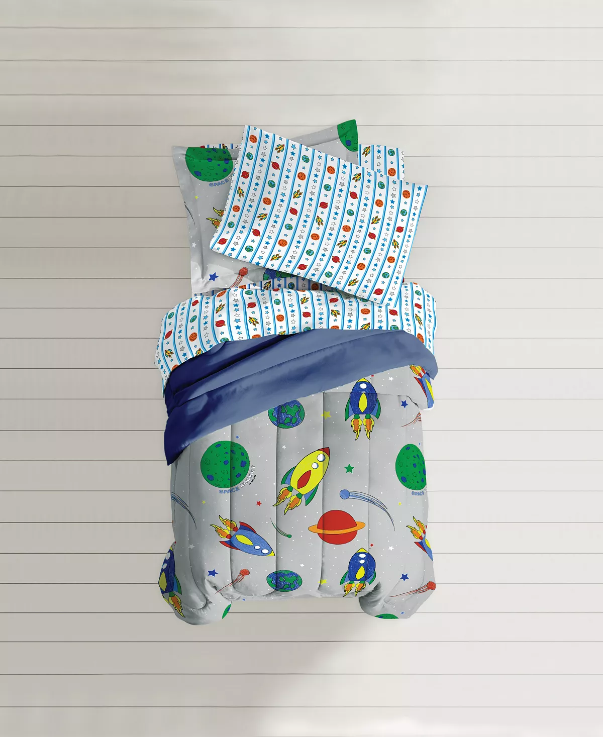Macy's Dream Factory Space Rocket Twin Comforter Set 4 Macy's Dream Factory Space Rocket Twin Comforter Set - Image 2