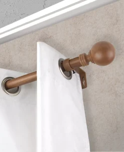 Rod Desyne Globe 1 Faux Wood Curtain Rod 48-84 -Chic Home Store 18924386 fpx